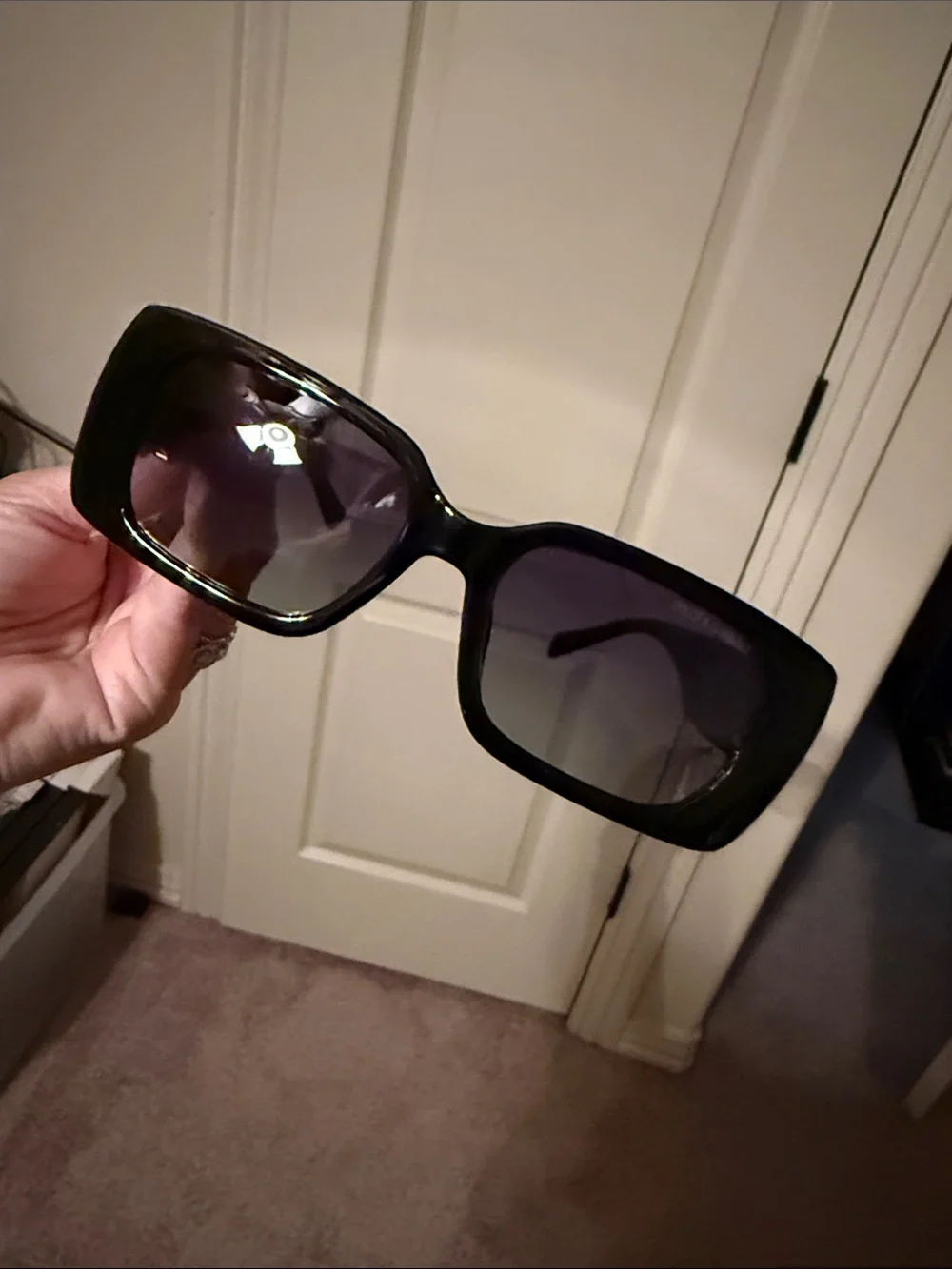 Black Sunglasses with Gold Accent - Men's Fashion Accessory